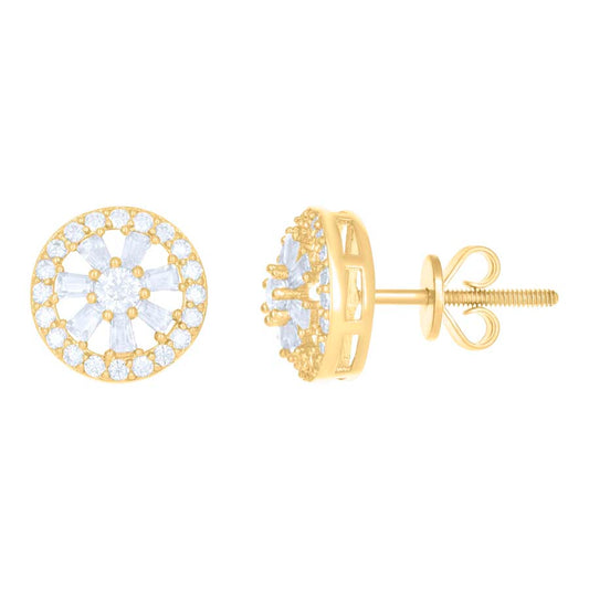 10Kt Gold Earrings With Moissanite Ctw 1.106