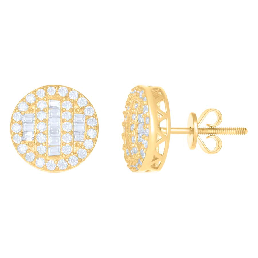 10Kt Gold Earrings With Moissanite Ctw 0.736