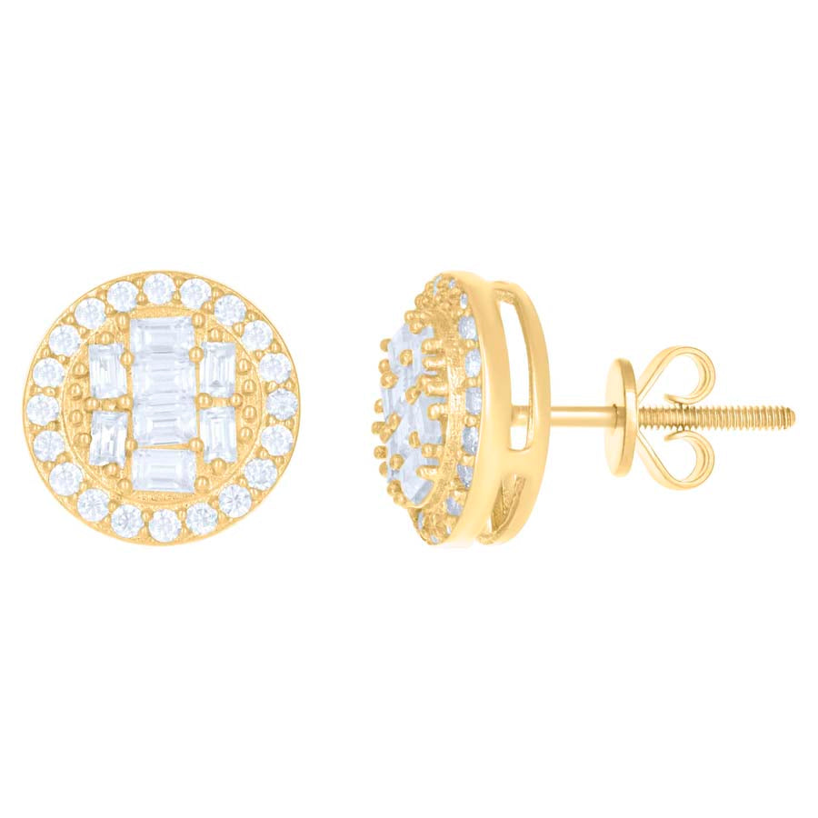 10Kt Gold Earrings With Moissanite Ctw 1.12