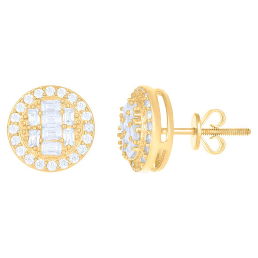 10Kt Gold Earrings With Moissanite Ctw 1.12