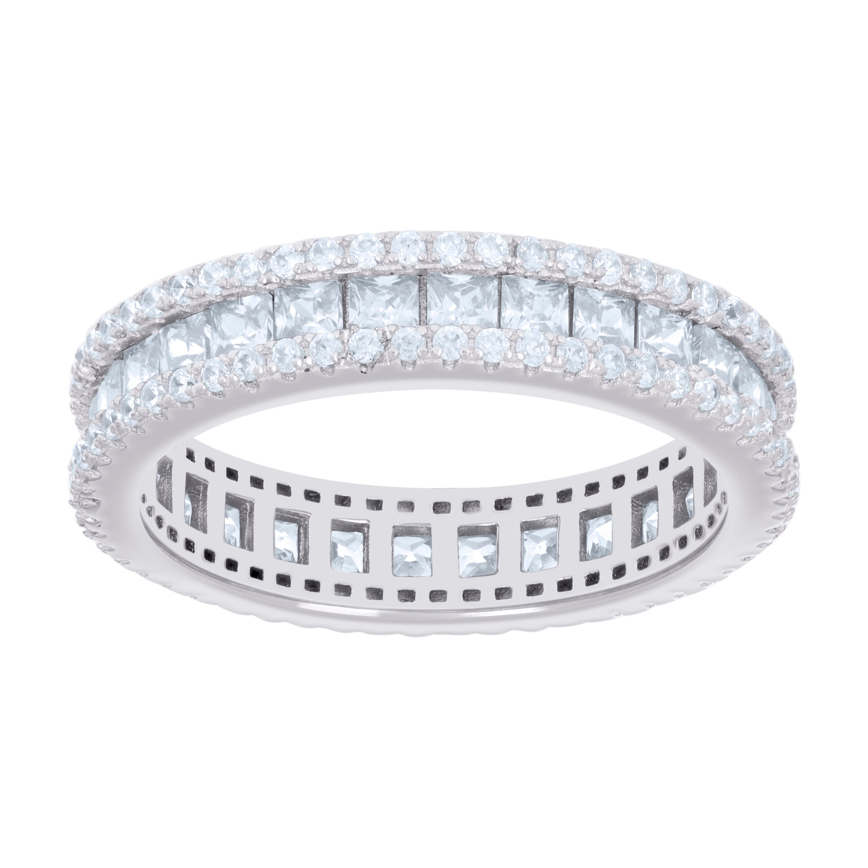 925 Sterling Silver Cz Ring S6-S10