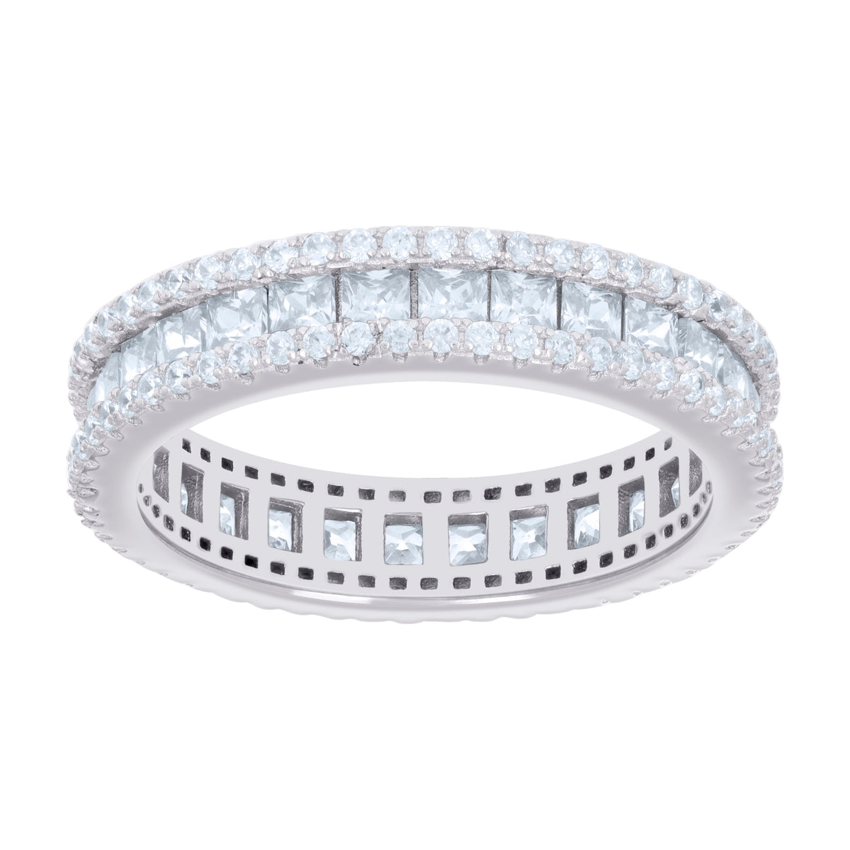 925 Sterling Silver Cz Ring S6-S10