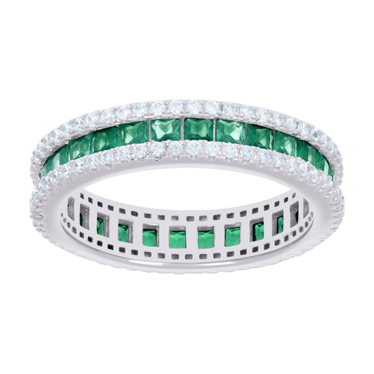 925 Sterling Silver Cz Ring S6-S9