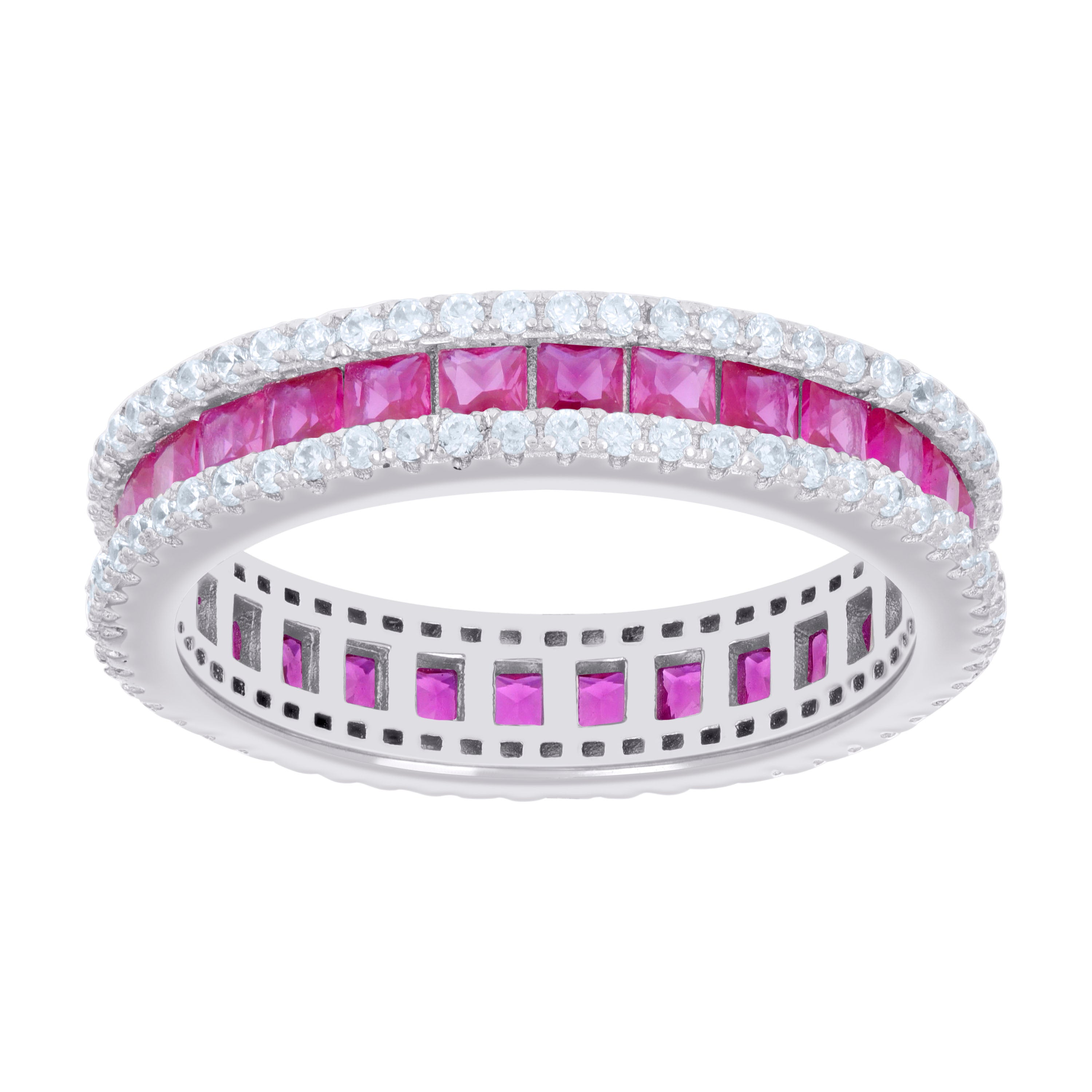 925 Sterling Silver Cz Ring S6-S9