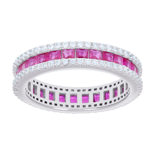 925 Sterling Silver Cz Ring S6-S9