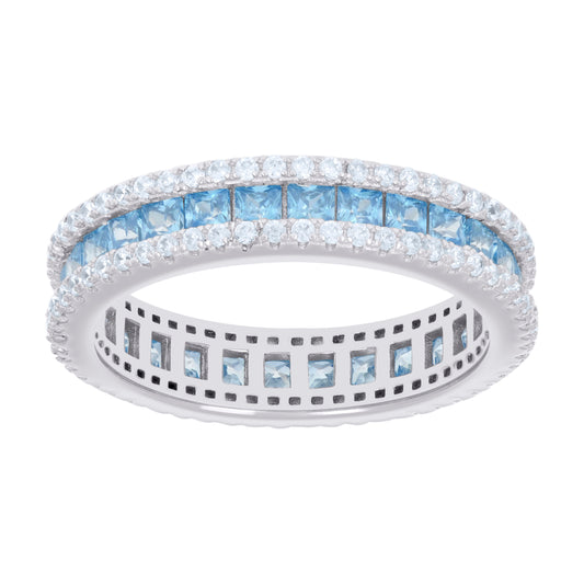 925 Sterling Silver Cz Ring S6-S9