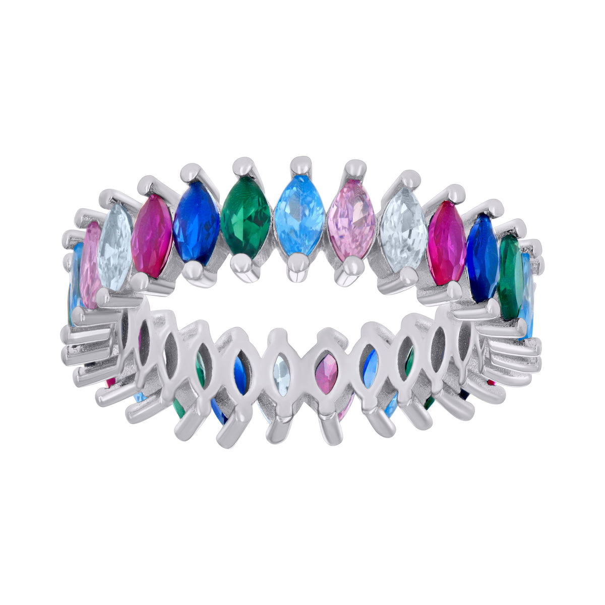 925 Sterling Silver Cz Ring S6-S9