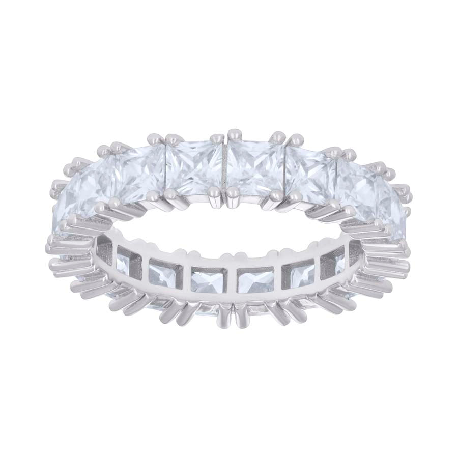 925 Sterling Silver Cz Ring S6-S10