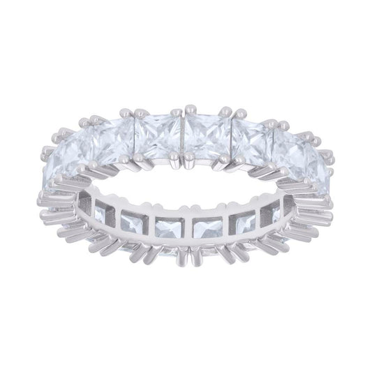 925 Sterling Silver Cz Ring S6-S10