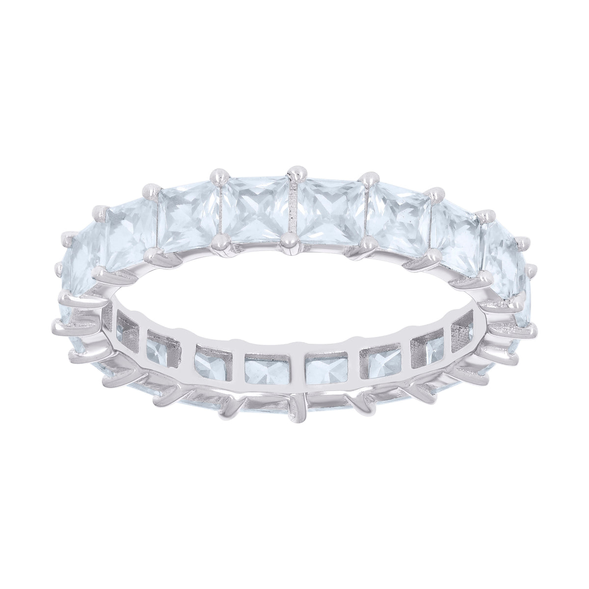 925 Sterling Silver Cz Ring S6-S10