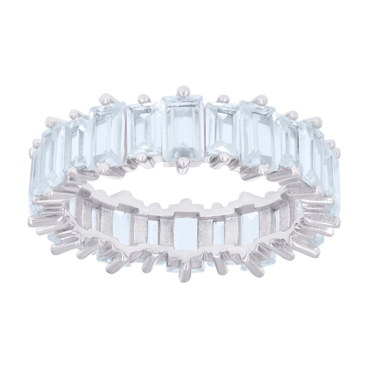 925 Sterling Silver Cz Ring S7-S10