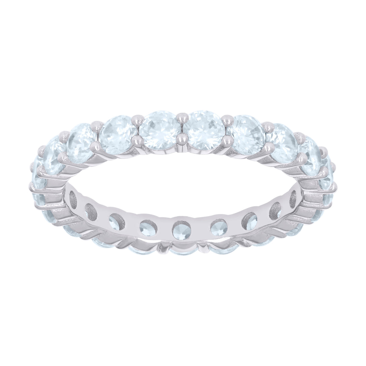 925 Sterling Silver Cz Ring S6-S10