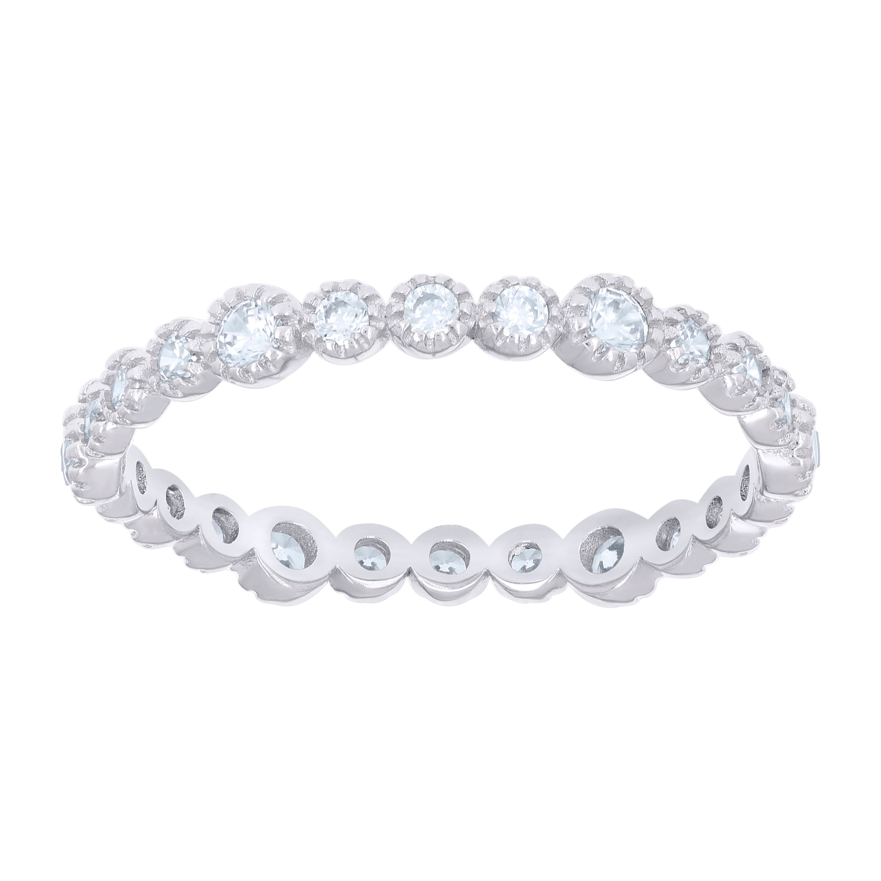 925 Sterling Silver Cz Ring S6-S9