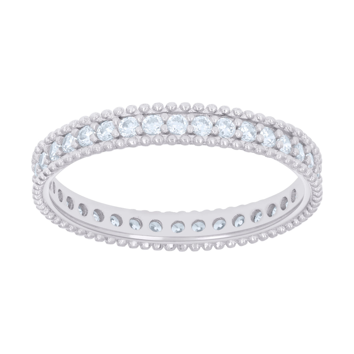 925 Sterling Silver Cz Ring S6-S9