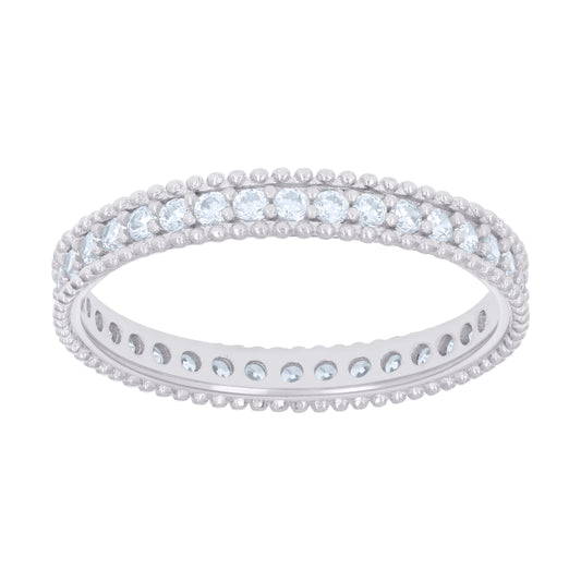 925 Sterling Silver Cz Ring S6-S9