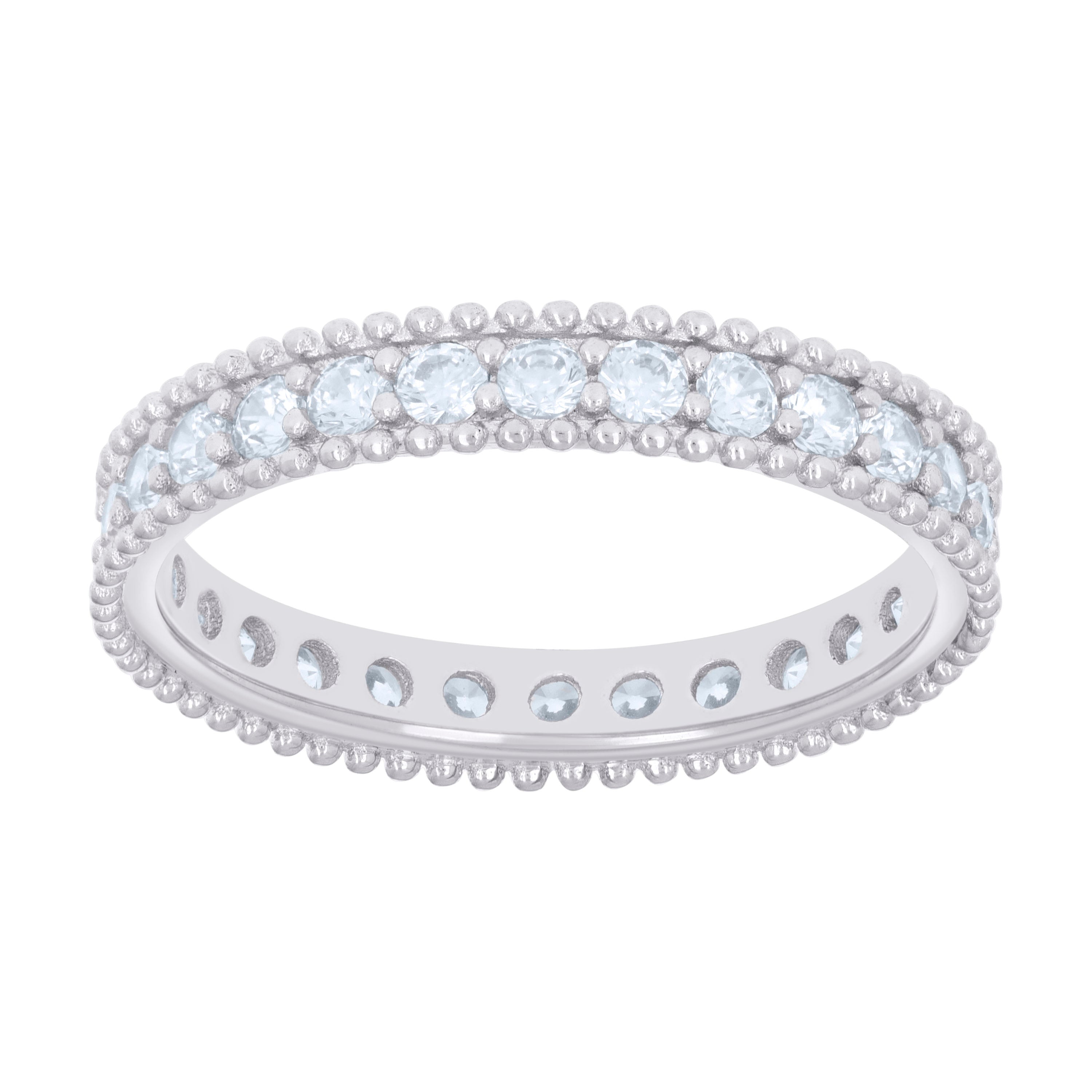 925 Sterling Silver Cz Ring S6-S10