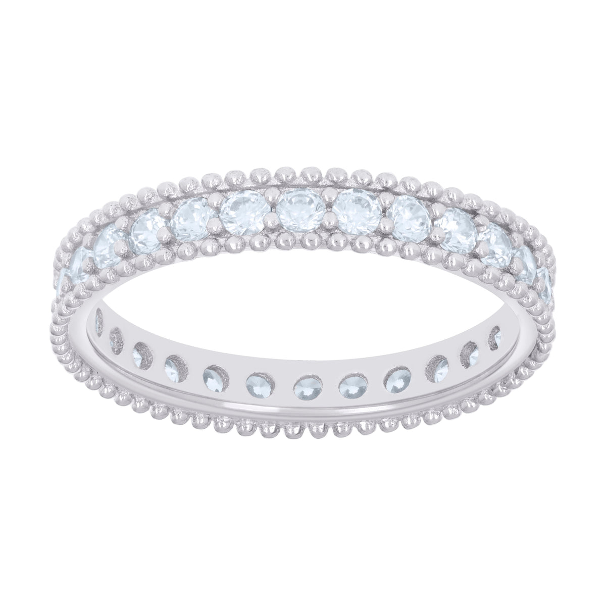 925 Sterling Silver Cz Ring S6-S10
