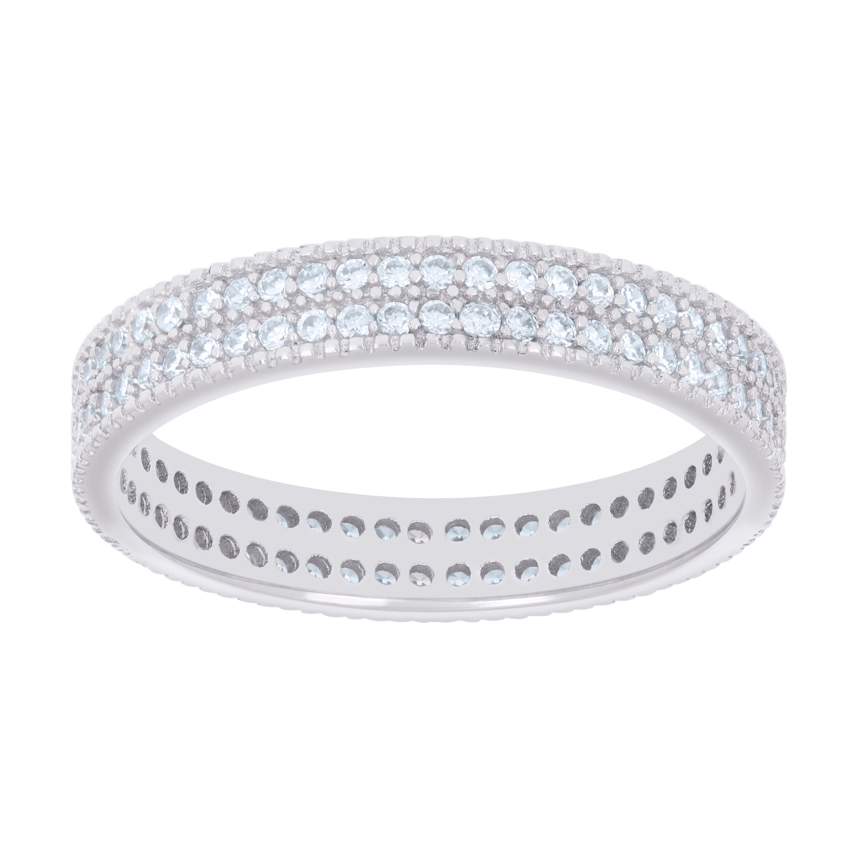925 Sterling Silver Cz Ring S6-S10