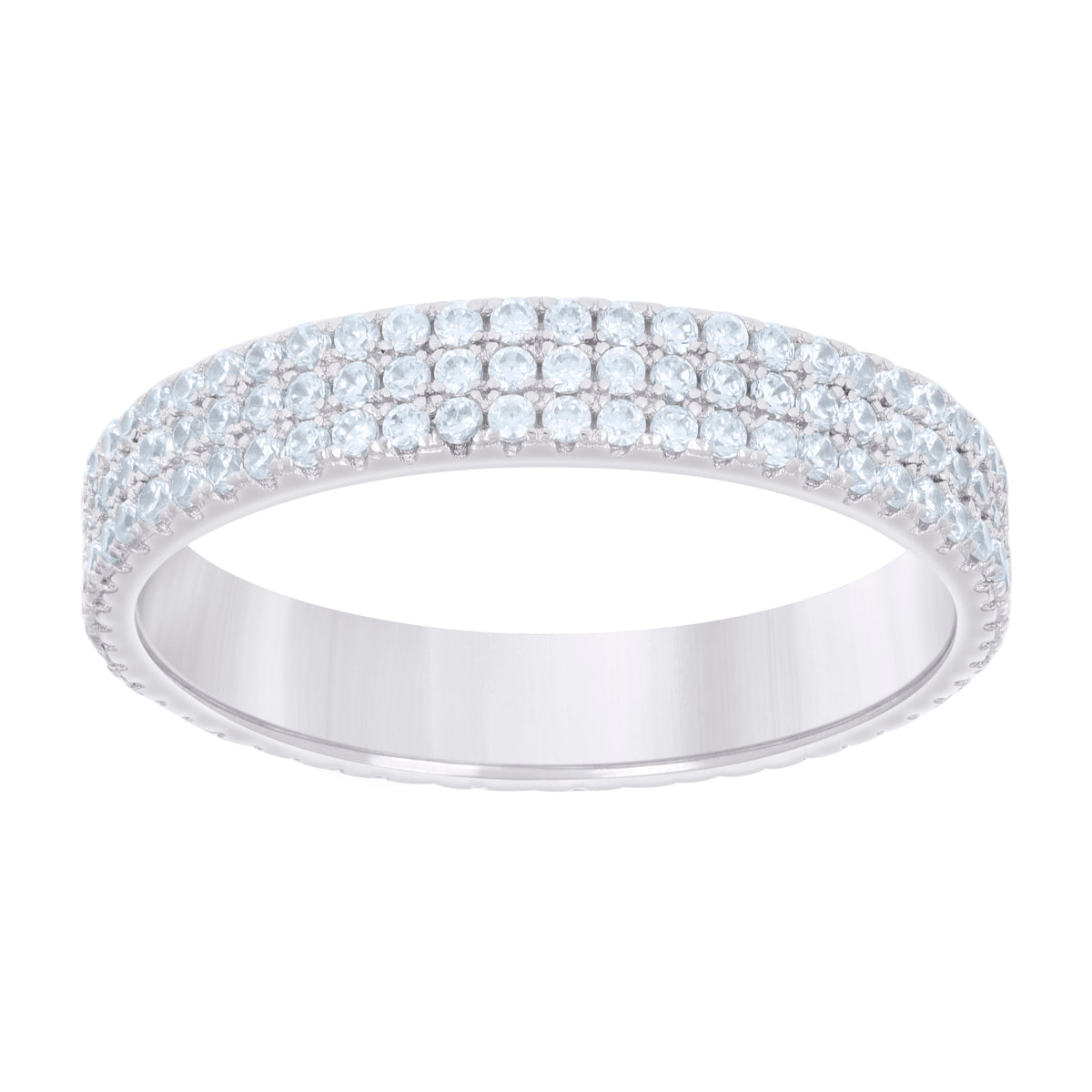925 Sterling Silver Cz Ring S6-S10