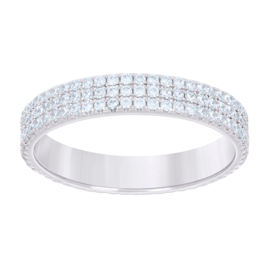 925 Sterling Silver Cz Ring S6-S10