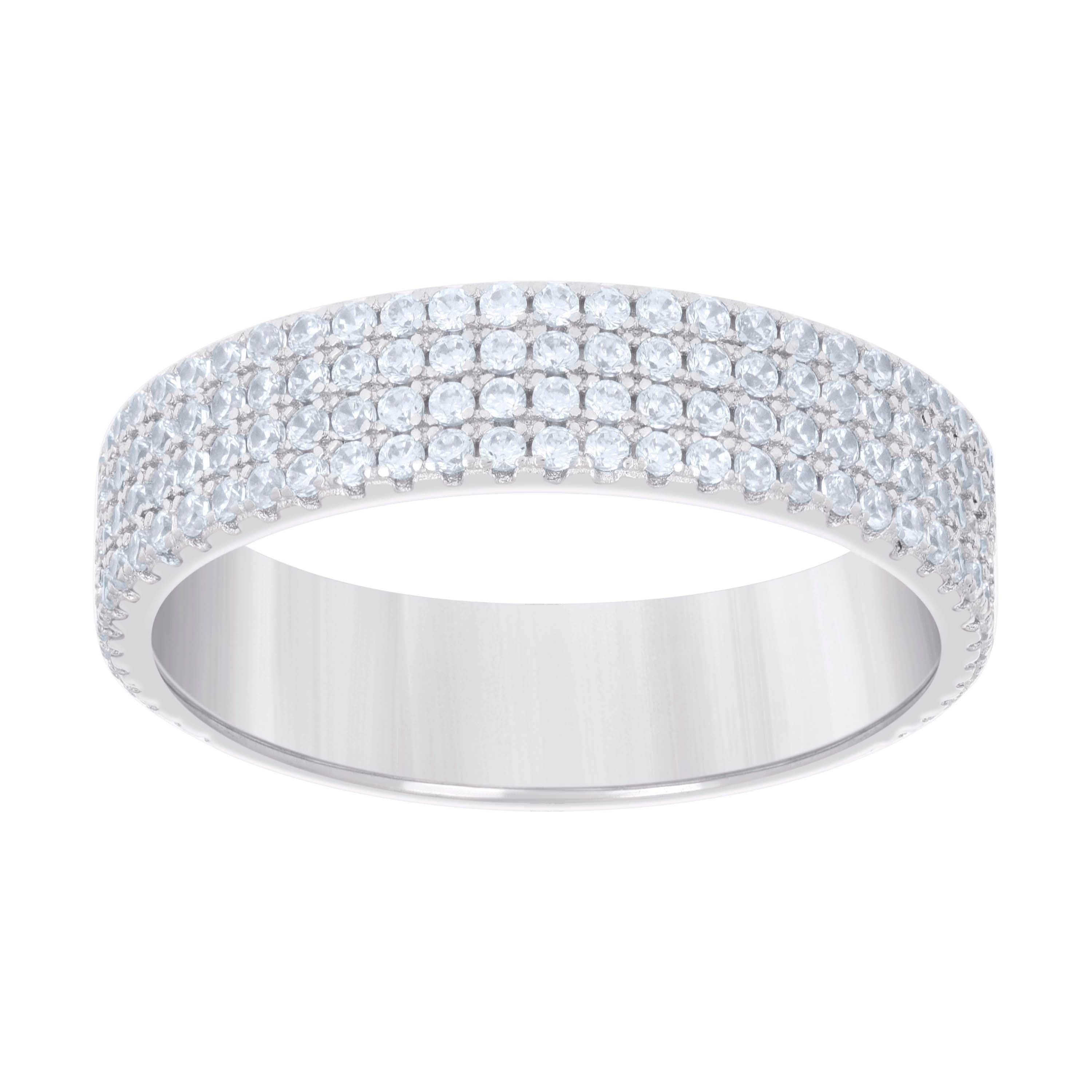925 Sterling Silver Cz Ring S6-S10