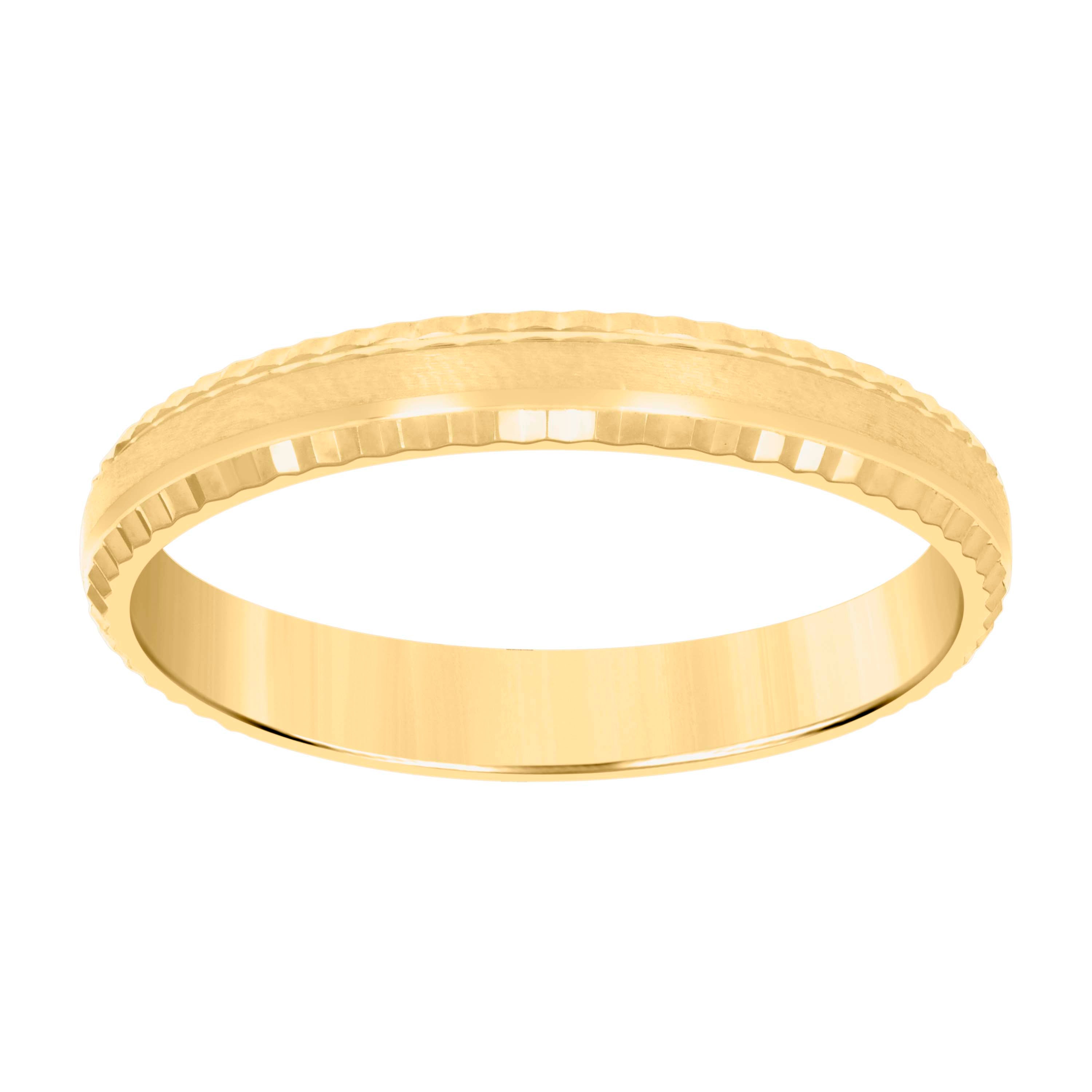 14Kt Gold Band Ring 4mm-S7-S13