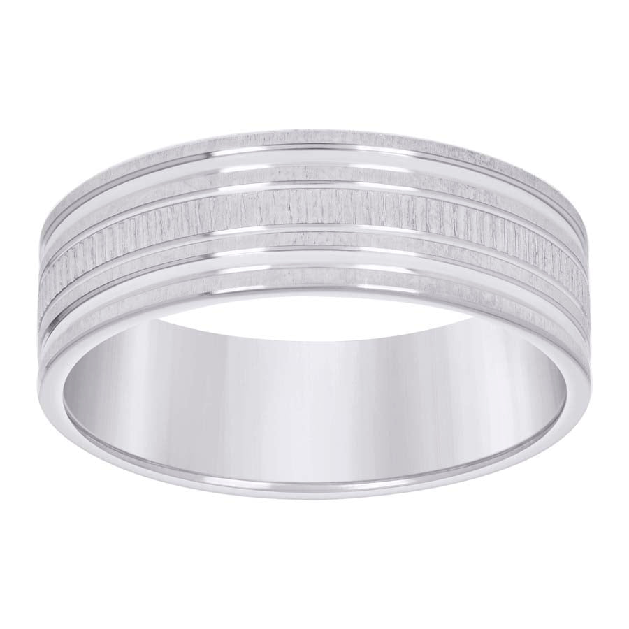 925 Sterling Silver Wedding Band 7mm S8-S14