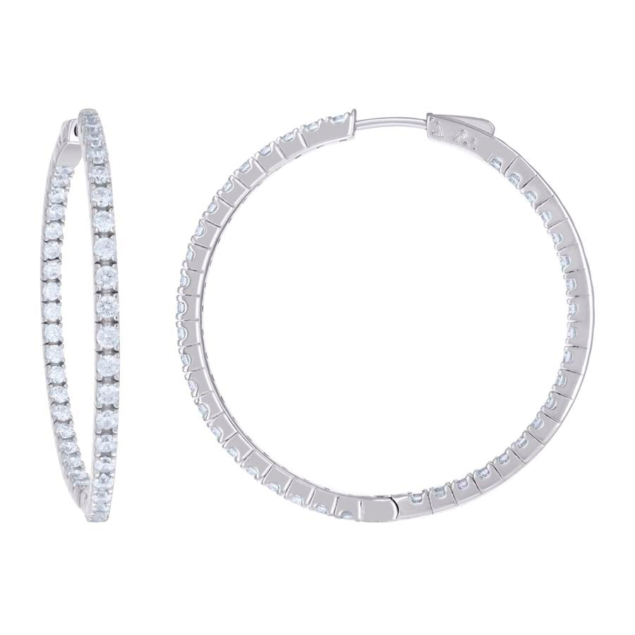 925 Sterling Silver Cz Hoop Earrings 2.5-30mm-50mm