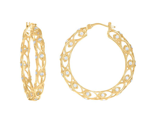 10Kt Gold Cz Earrings