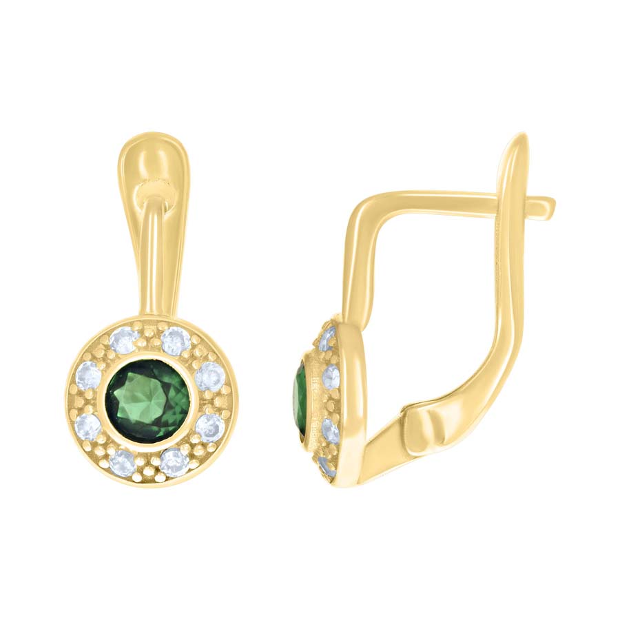 10Kt Gold Cz Earrings