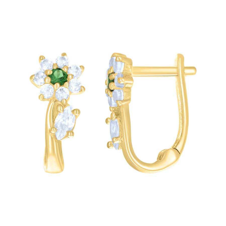 10Kt Gold Cz Earrings