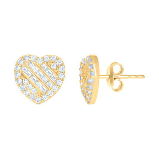 10Kt Gold Cz Earrings