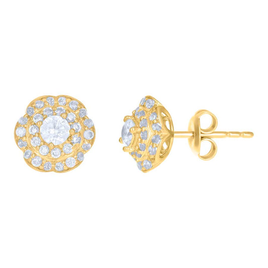 10Kt Gold Cz Earrings