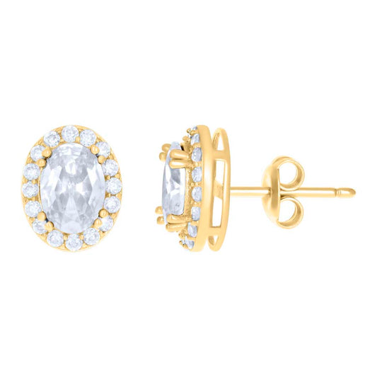 10Kt Gold Cz Earrings