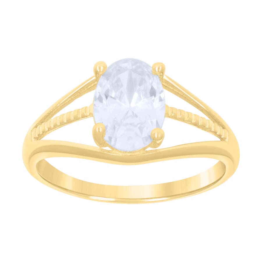 10Kt Gold Cz Baby Ring