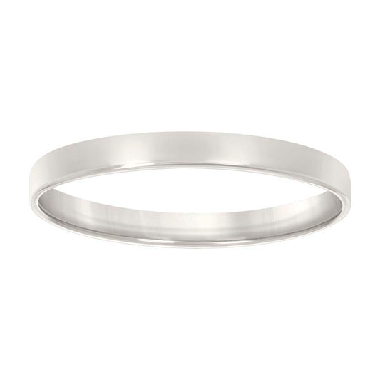 925 Sterling Silver Flat Comfort Band Silver 3mm S