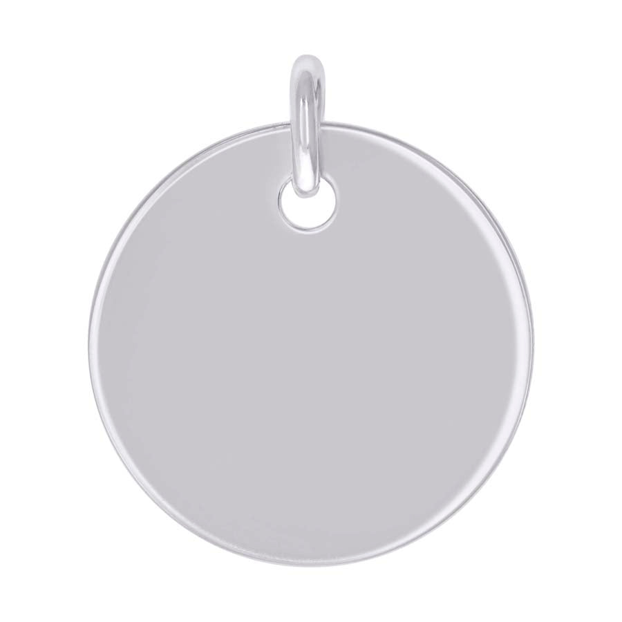 925 Sterling Silver  6.5mm Pendant Silver Plated
