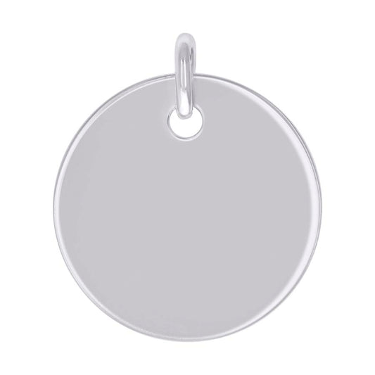 925 Sterling Silver  6.5mm Pendant Silver Plated