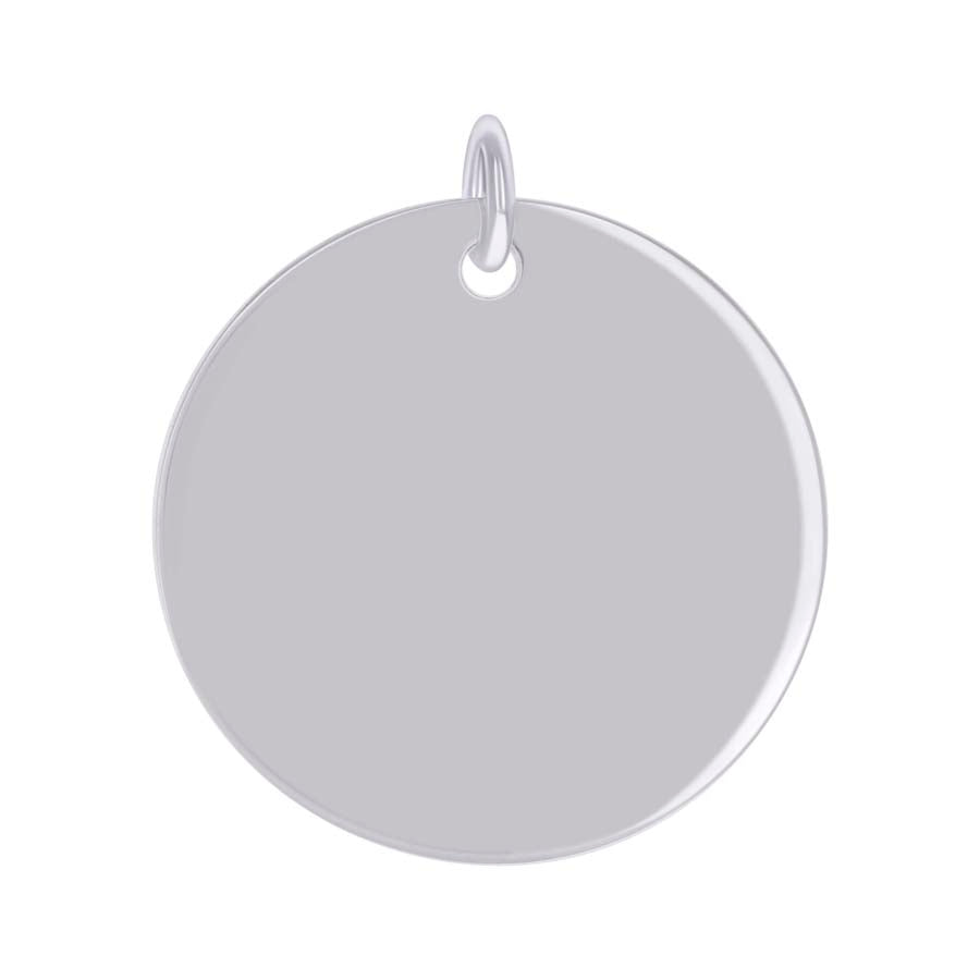 925 Sterling Silver  6.5mm Pendant Silver Plated