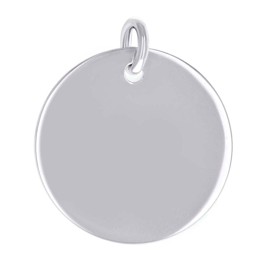 925 Sterling Silver  6.5mm Pendant Silver Plated