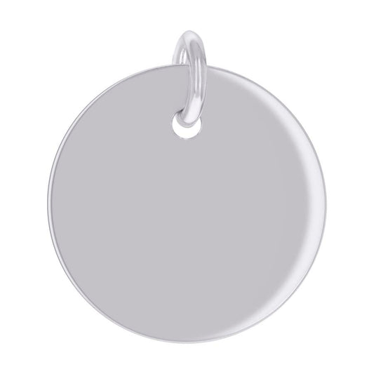 925 Sterling Silver  6.5mm Pendant Silver Plated