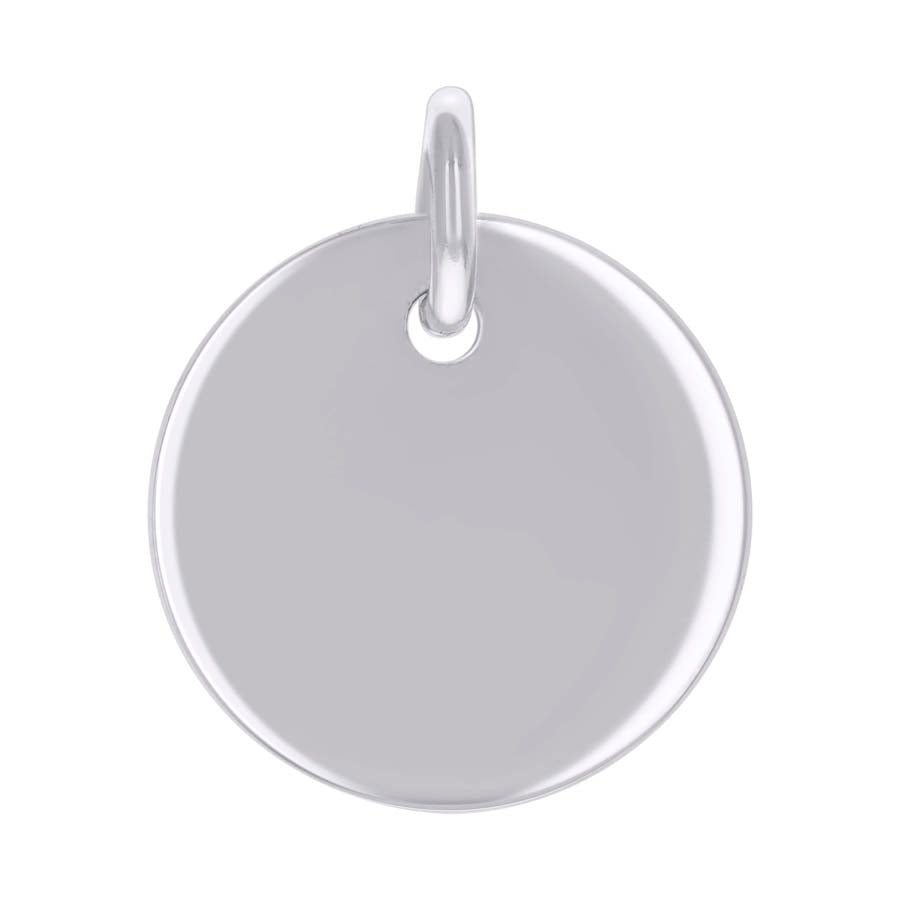 925 Sterling Silver  6.5mm Pendant Silver Plated