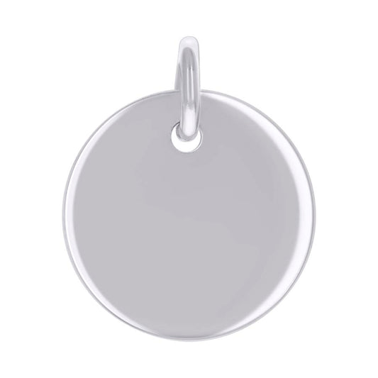 925 Sterling Silver  6.5mm Pendant Silver Plated