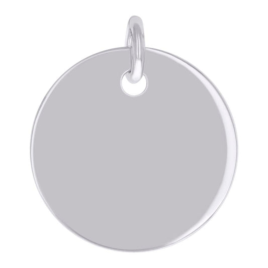 925 Sterling Silver  6.5mm Pendant Silver Plated