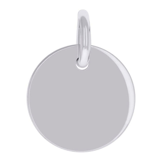 925 Sterling Silver  6.5mm Pendant Silver Plated