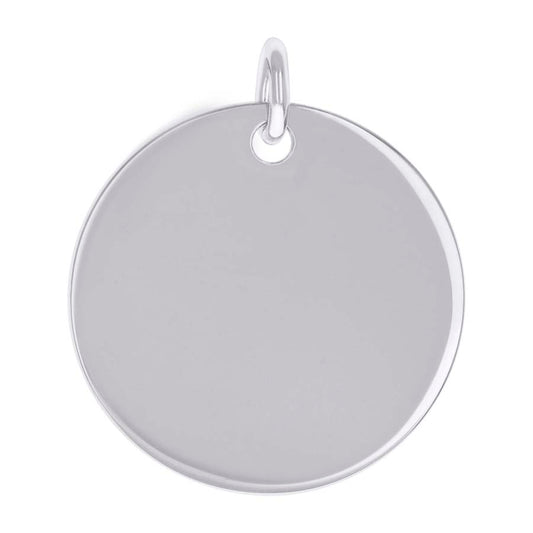 925 Sterling Silver  6.5mm Pendant Silver Plated
