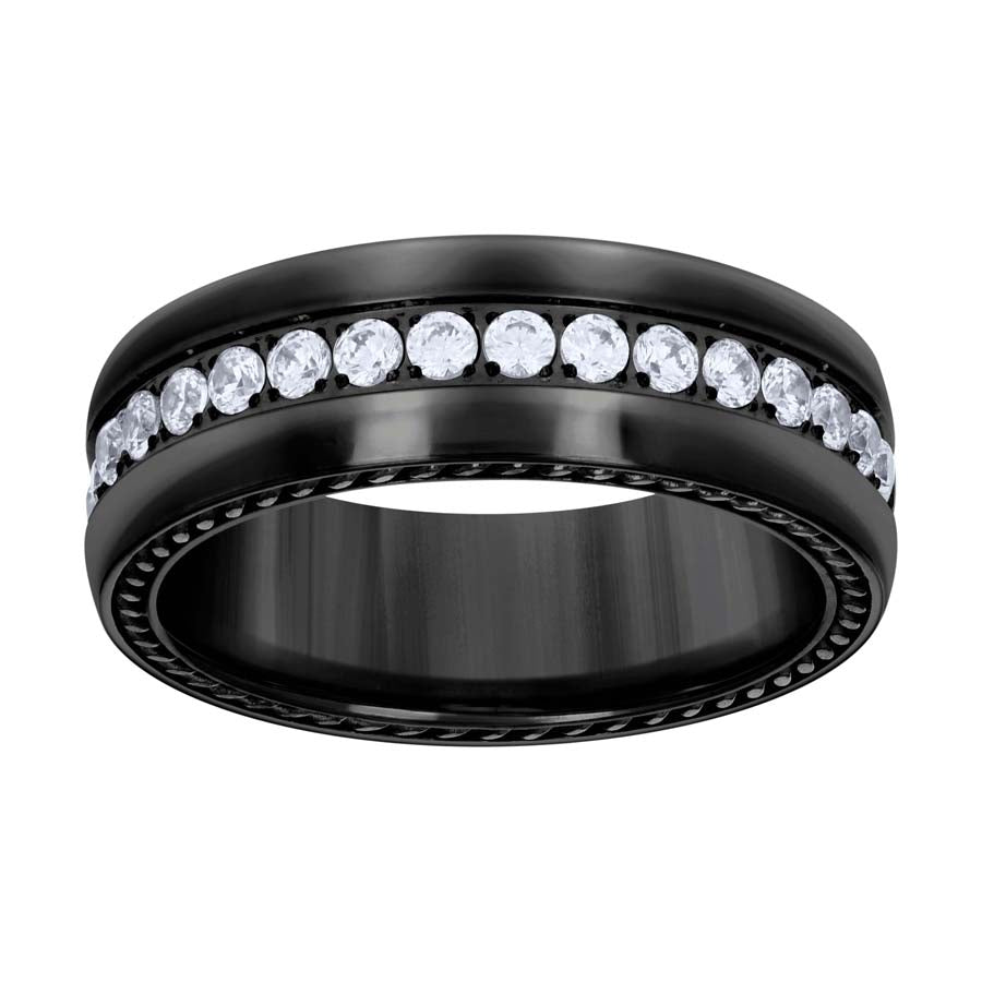 Stainless Steel Cz Band 7mm S6-S12