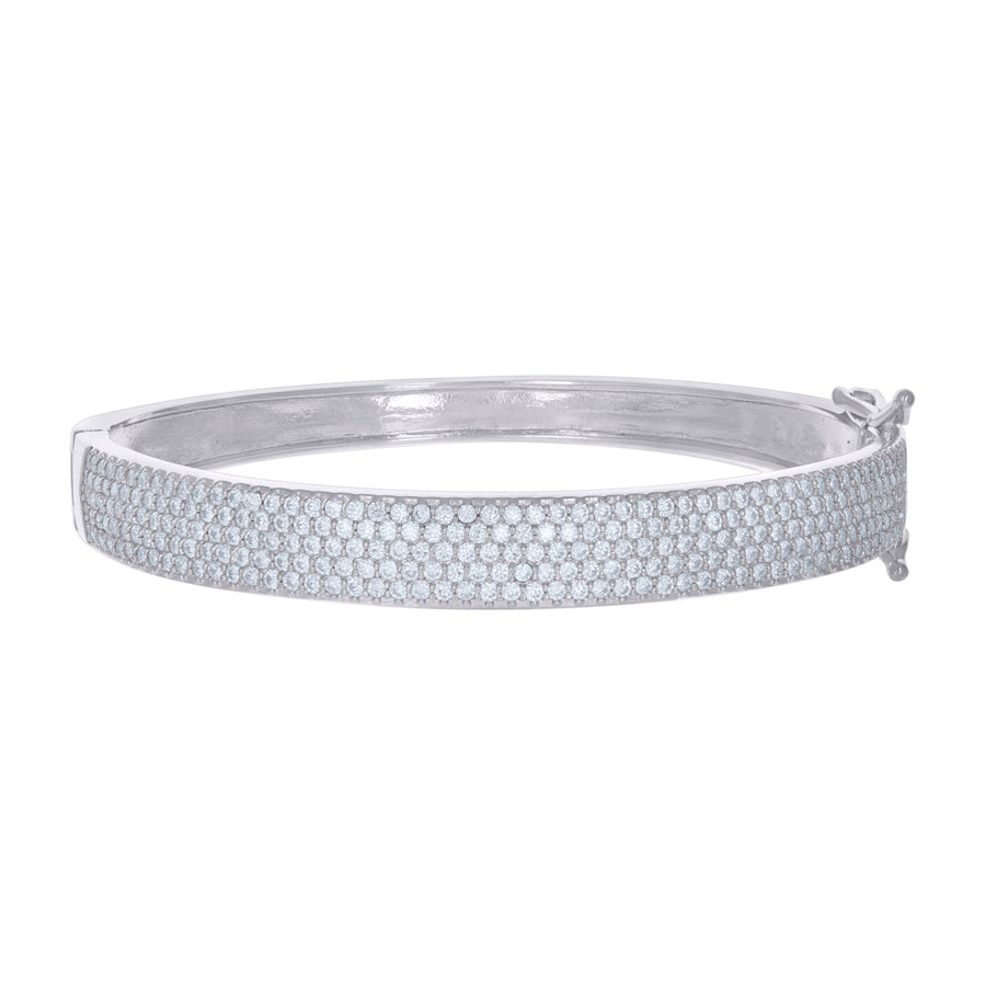 925 Sterling Silver Bangle With Moissanite 3.5Ctw
