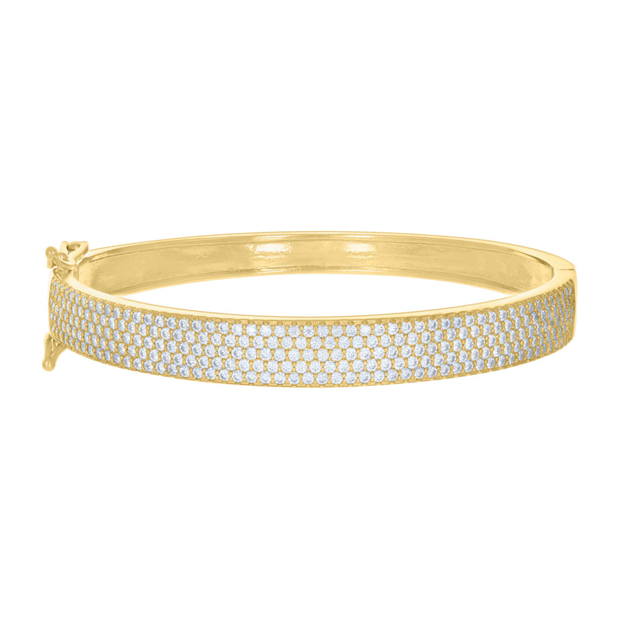 925 Sterling Silver Bangle With Moissanite 3.5Ctw