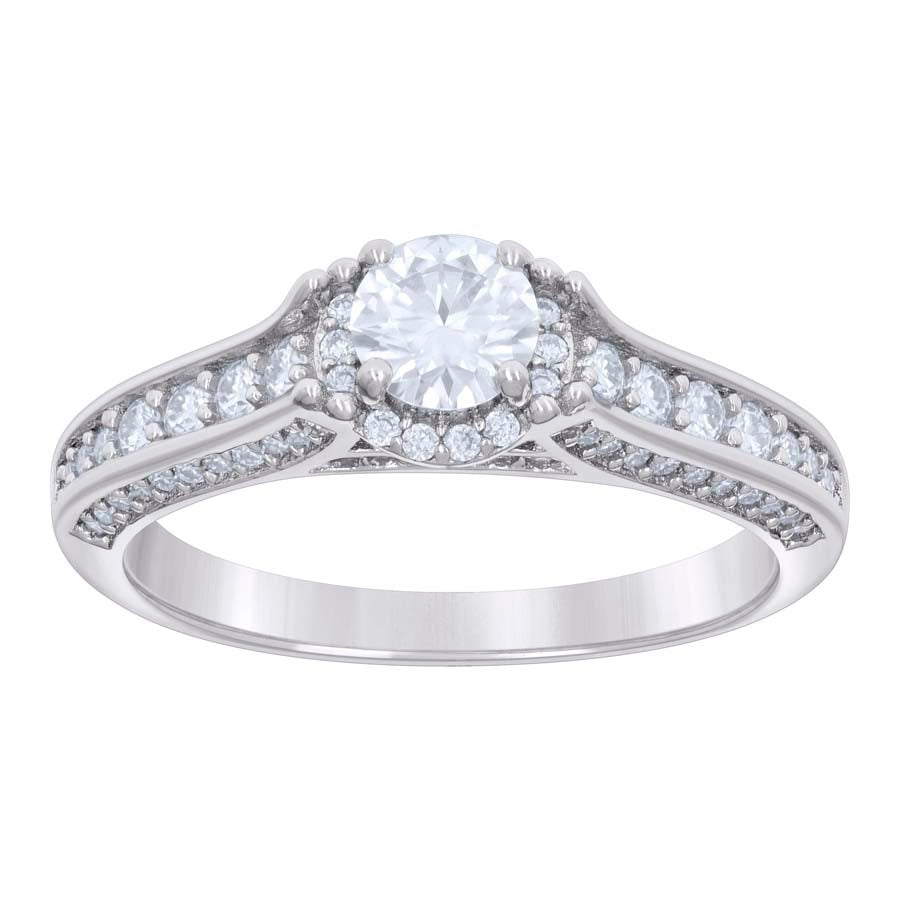 925 Sterling Silver Ring With Moissanite Ctw 1.39